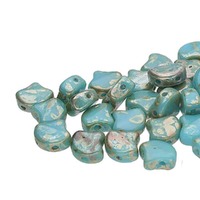 Ginko Beads - Blue Turquoise Rembrandt