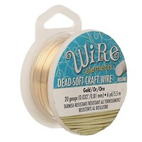 Craft Wire Beadsmith Pro Quality Tarnish Resistant - Gold x 20ga