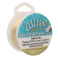 Craft Wire Beadsmith Pro Quality Tarnish Resistant - Gold x 24Ga