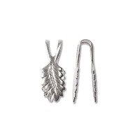 Glue-on Leaf Bails x Silver Plated - 10 Bails per pack