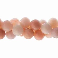 Natural Peach Aventurine Beads 8mm – Round Gemstone – 7 inch Strand