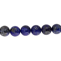 Semi-Precious Round Beads -  Lapis x 6mm 8" Strand