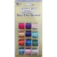 Copper Artistic Craft Wire 24Ga - Pack Of 12 Assorted Colours Style 2