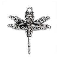 Metal Charm - Antique Silver Dragonfly x 32mm