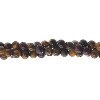 Semi-Precious Round Beads - Tigers Eye Natural Dyed x 4mm 7" Strand
