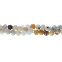 Semi-Precious Round Beads - Amazonite Natural x 4mm 7" Strand