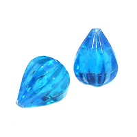Butterfly Blue Large Vintage Lucite Bead