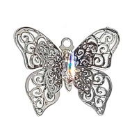 Butterfly Filigree Craft Charm with Diamante