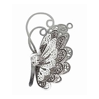 Graceful Butterfly Filigree Craft Charm