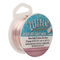 Craft Wire Beadsmith Pro Quality Non Tarnish - Rose Gold x 20ga