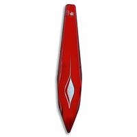 Crystal Rounded Icicle Drop - Red x 63mm