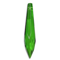 Crystal Rounded Icicle Drop - Emerald x 63mm