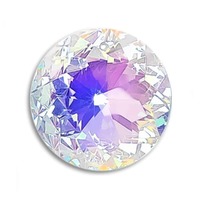 Crystal Sun Disc Pendant - Crystal AB x 30mm