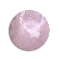 Crystal Sun Disc Pendant Rosaline Pink - Factory Seconds