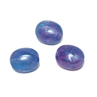 French Blue Rainbow Vintage Lucite Bead