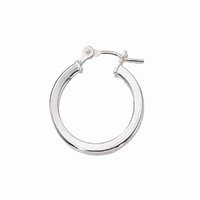 Sterling Silver Click Down Earring Hoops x 16mm