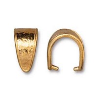 PInch Bail - Tierra Cast Hammertone Bright Gold Plated