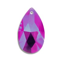Crystal Teardrop Chandelier Bead Fuchsia AB - Factory Seconds