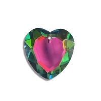 Heart Crystal Pendant - Chromatic Green