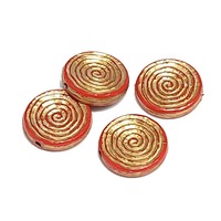 Milano Red Large Vintage Lucite Bead