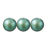 Preciosa Czech Glass Imitation Pearls - Iridescent Green