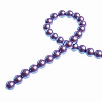 Preciosa Czech Glass Imitation Pearls - Iridescent Purple