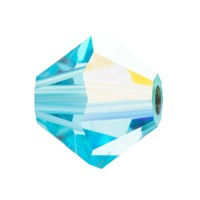 Preciosa Crystal Bicone Beads - Aqua Bohemica AB 6mm