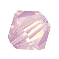 Preciosa Crystal Bicone Beads - Rose Opal 6mm