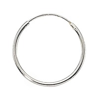 Sterling Silver Endless Tubular Hoops With Hinged Wire x 18mm