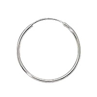 Sterling Silver Endless Tubular Hoops With Hinged Wire x 22mm
