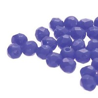 Czech Glass Round FirePolished Beads - Cobalt Blue x 3mm