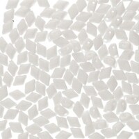 Czech Glass Mini Gemduo Beads - Chalk