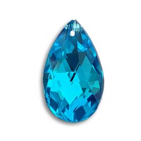 Crystal Teardrop Chandelier Bead - Bermuda Blue