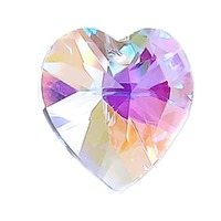 Crystal Heart Pendant - Crystal AB x 28mm