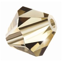 Preciosa Crystal Bicone Beads - Black Diamond 4mm