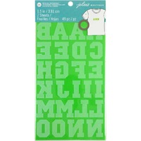 Iron-On Letter Transfers Alphabet x Lime