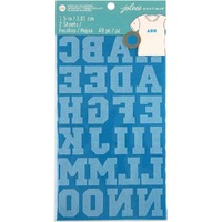 Iron-On Letter Transfers Alphabet x Turquoise