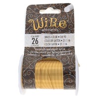 Beadsmith Craft Wire - Tarnish Resistant - 34 Yds - Brass x 26ga