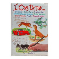 I Can Draw Book Dinosaurs, Farm, Trucks, Cars, Sharks, Whales, Flying Machines