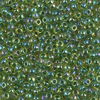 Miyuki Seed Beads Size 8/0 - Green Lined Chartreuse Ab x 22g