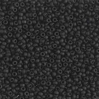 Miyuki Seed Beads Size 11/0 - Matt Black x 8.5g