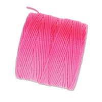 Beadsmith S-Lon Nylon Beading Cord Tex210 - Neon Pink x 77 Yards