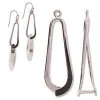 Pinchable Bail With Pegs - Silver Plated