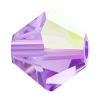 Preciosa Crystal Bicone Beads - Violet AB 4mm