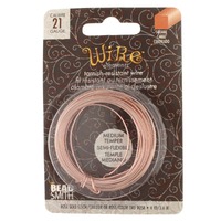 Beadsmith Craft Wire Tarnish Resistant Square - Rose Gold 21ga