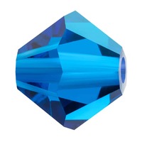 Preciosa Crystal Bicone Beads - Capri Blue 6mm