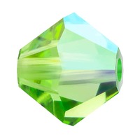 Preciosa Crystal Bicone Beads - Peridot AB 6mm