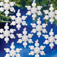 Beaded Ornament Kit - Mini Pearl Snowflakes