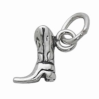 Sterling Silver Charm with Jump Ring - Cowboy Boot