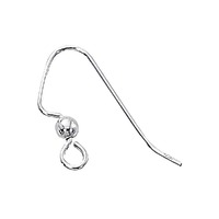Sterling Silver Rounded Earwires with 3mm Ball